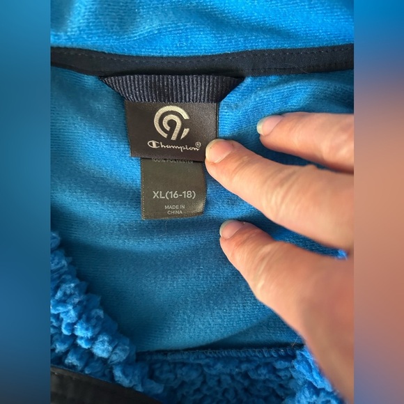 C9 by Champion youth XL (16/18) zip up blue cozy fall jacket - Picture 3 of 7